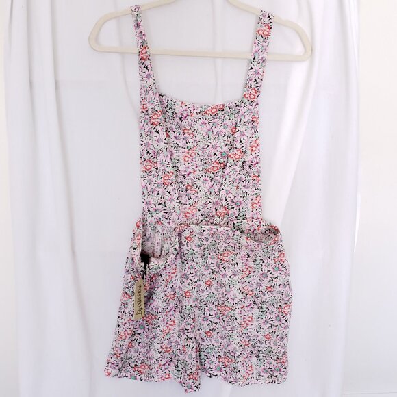 Passport Multicolor Colorful Thin Overall Shorts Romper with Pockets Size S - Picture 12 of 16